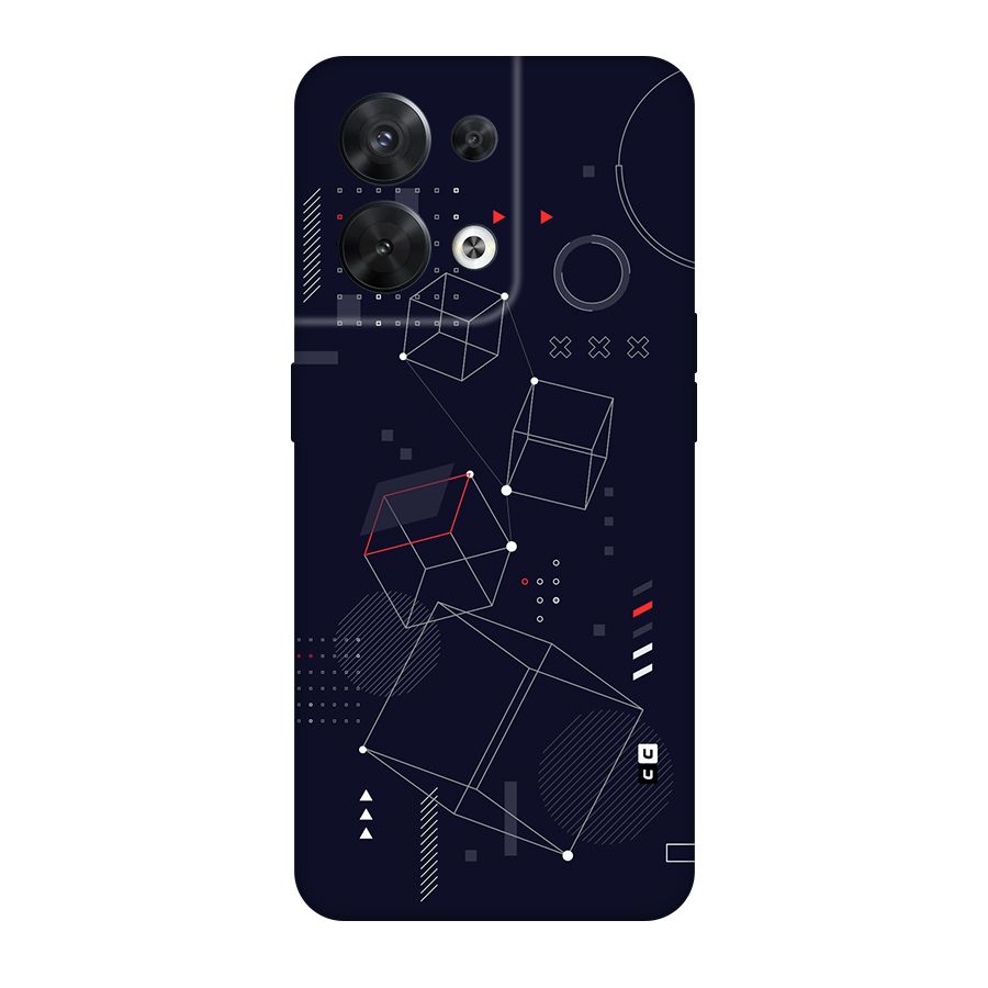 Royal Abstract Shapes Back Case for Oppo Reno8 5G