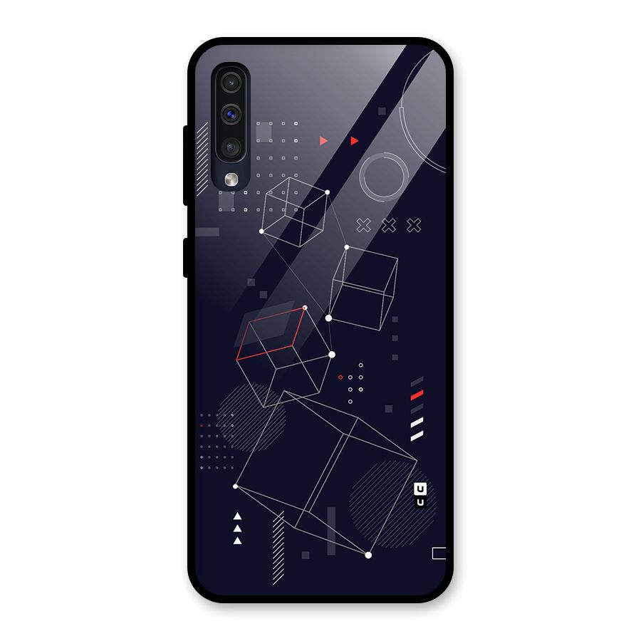 Royal Abstract Shapes Glass Back Case for Galaxy A50