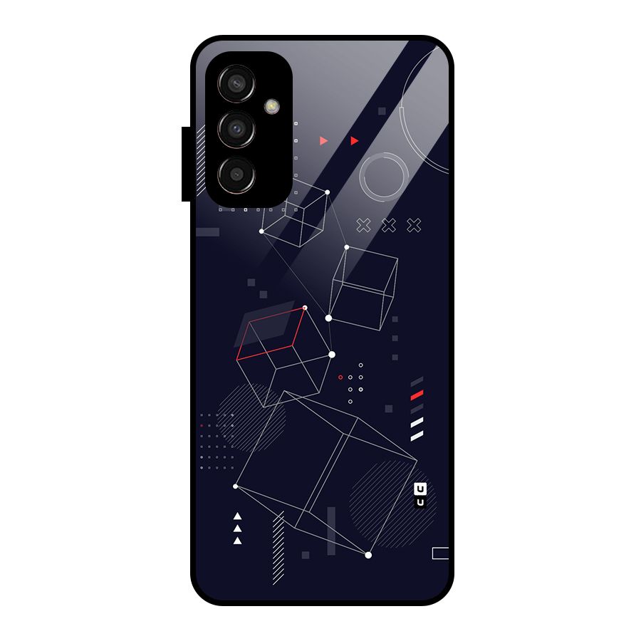 Royal Abstract Shapes Glass Back Case for Galaxy F13