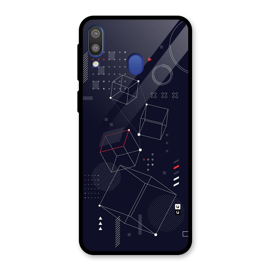 Royal Abstract Shapes Glass Back Case for Galaxy M20