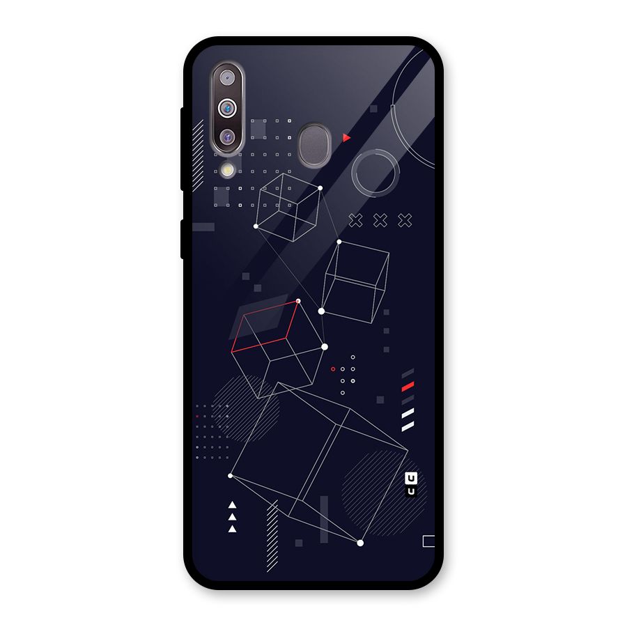 Royal Abstract Shapes Glass Back Case for Galaxy M30