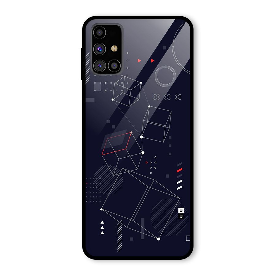 Royal Abstract Shapes Glass Back Case for Galaxy M31s