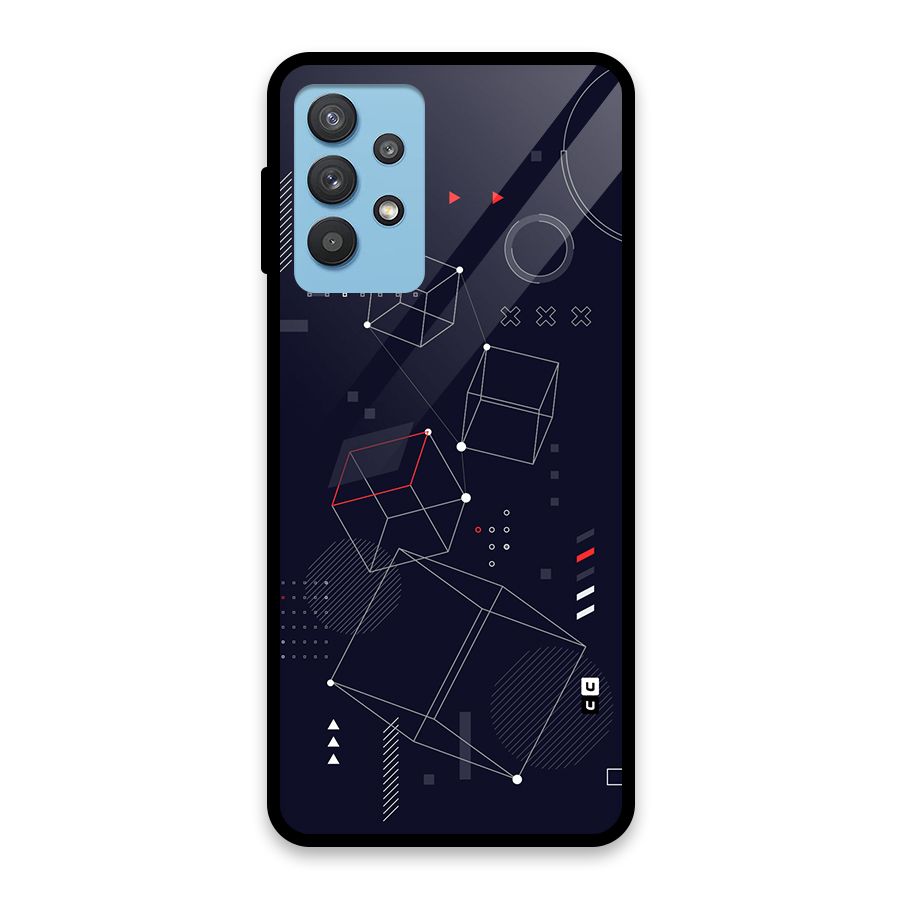 Royal Abstract Shapes Glass Back Case for Galaxy M32 5G