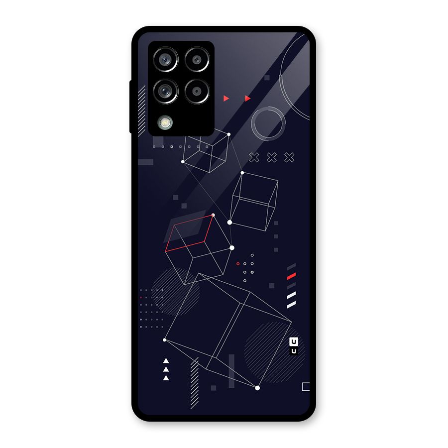 Royal Abstract Shapes Glass Back Case for Galaxy M53 5G