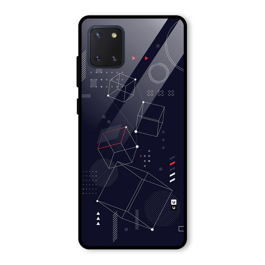 Royal Abstract Shapes Glass Back Case for Galaxy Note 10 Lite