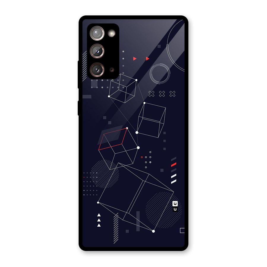 Royal Abstract Shapes Glass Back Case for Galaxy Note 20