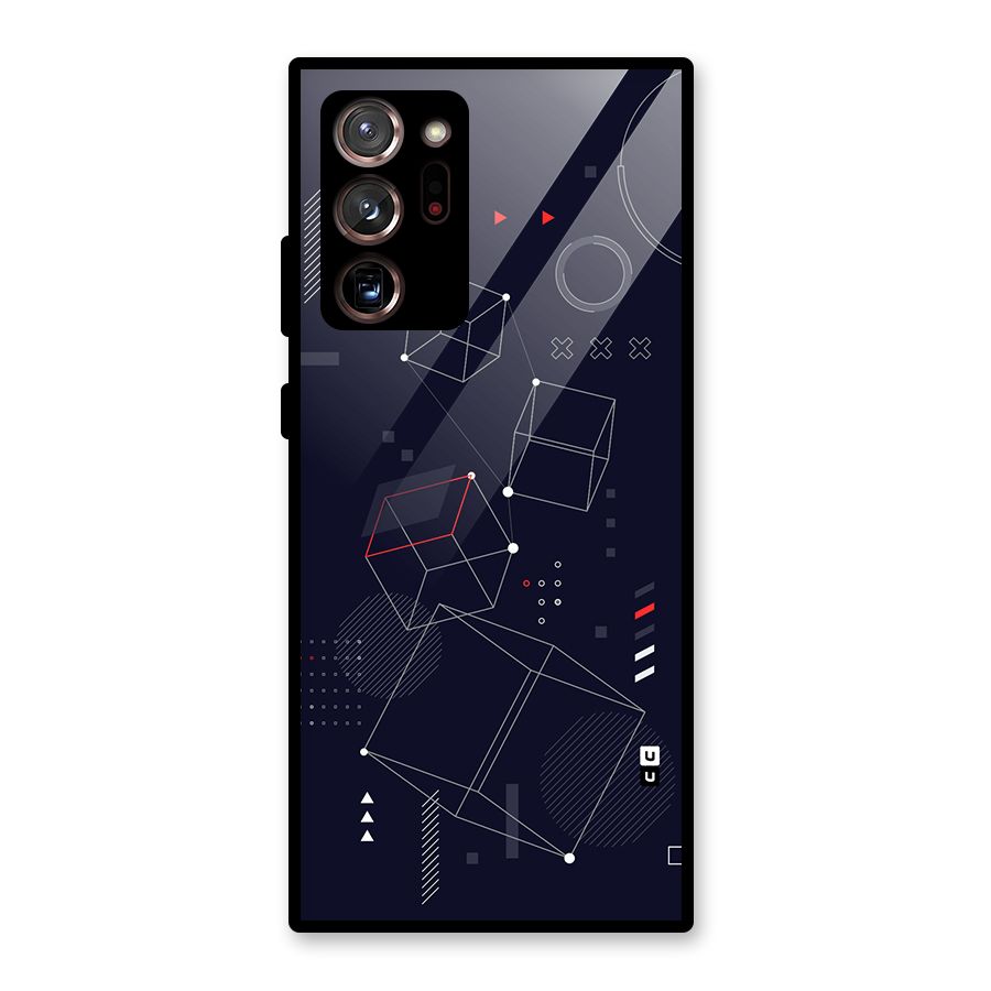 Royal Abstract Shapes Glass Back Case for Galaxy Note 20 Ultra