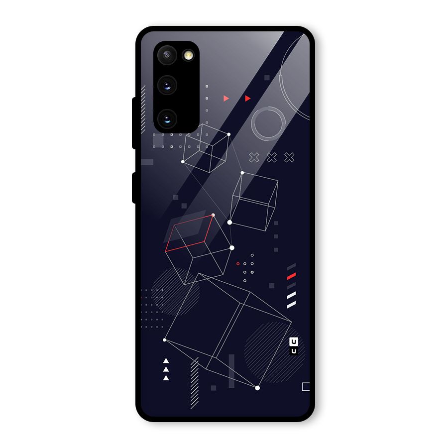 Royal Abstract Shapes Glass Back Case for Galaxy S20 FE 5G
