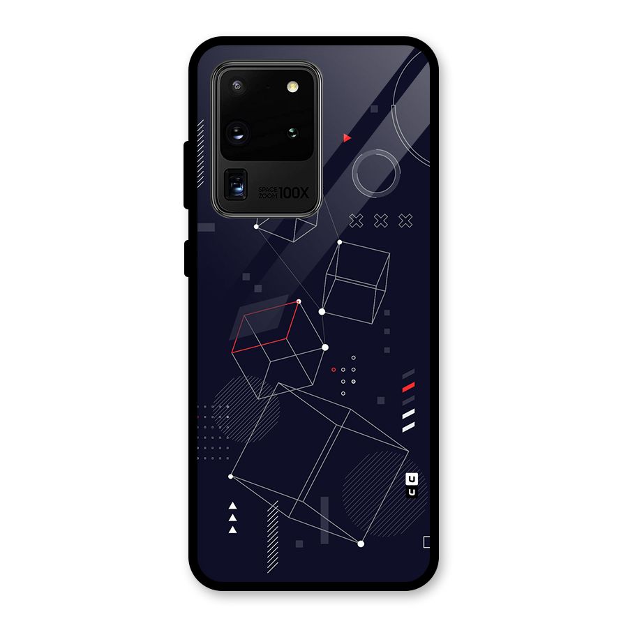 Royal Abstract Shapes Glass Back Case for Galaxy S20 Ultra