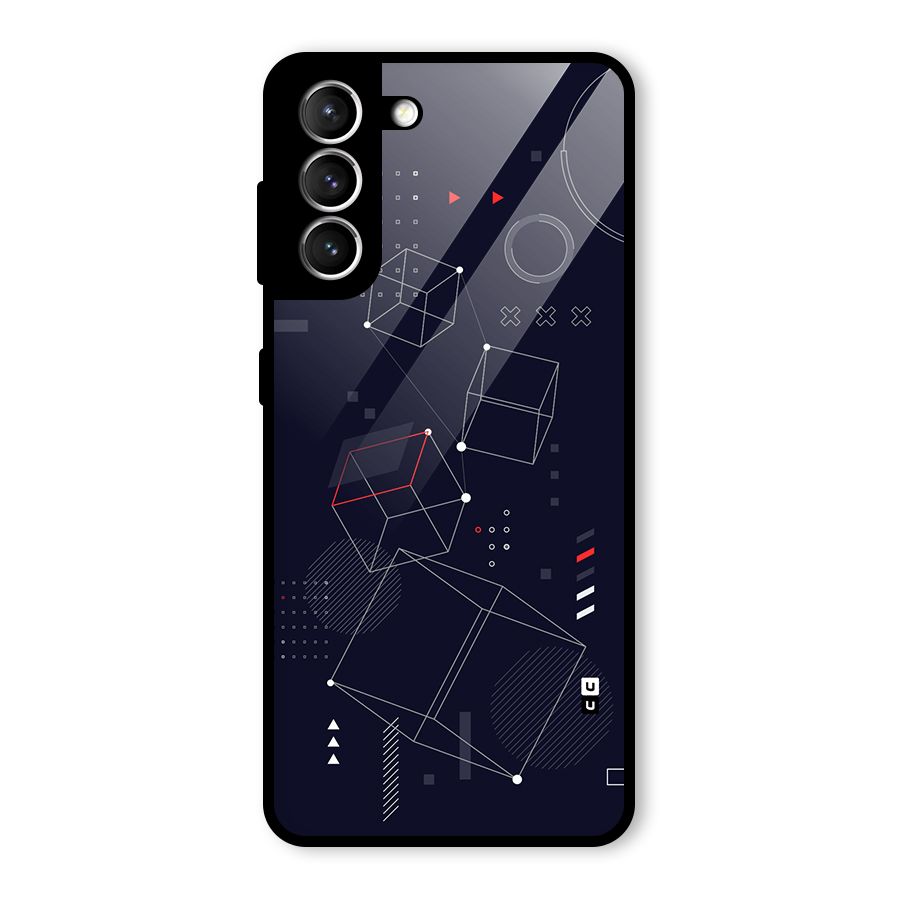 Royal Abstract Shapes Glass Back Case for Galaxy S21 5G