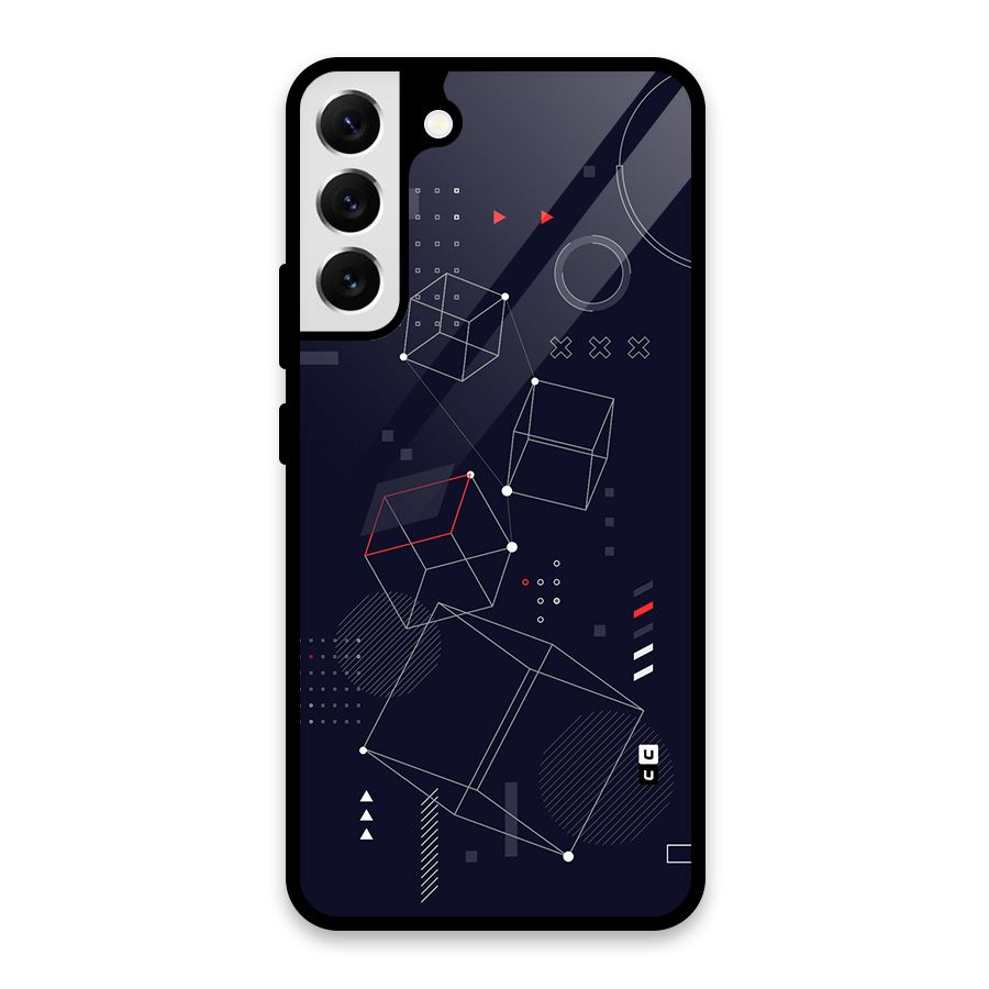Royal Abstract Shapes Glass Back Case for Galaxy S22 Plus 5G