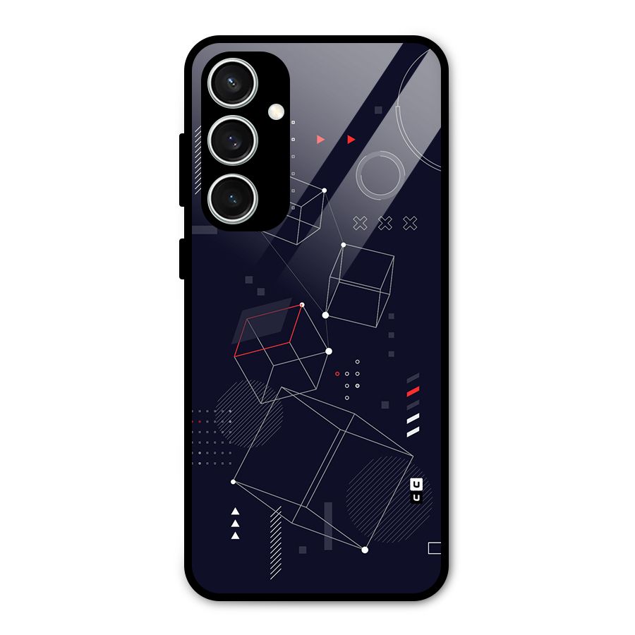 Royal Abstract Shapes Glass Back Case for Galaxy S23 FE