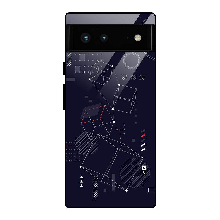 Royal Abstract Shapes Glass Back Case for Google Pixel 6