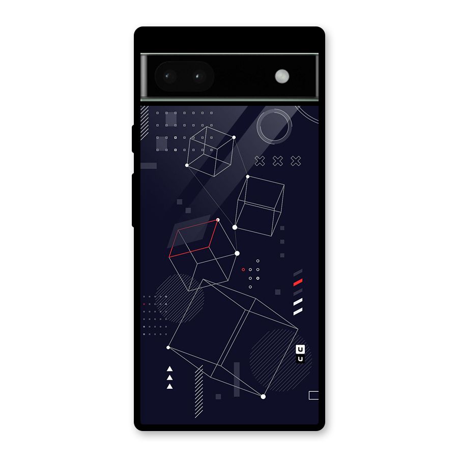 Royal Abstract Shapes Glass Back Case for Google Pixel 6a