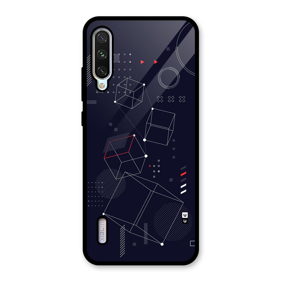 Royal Abstract Shapes Glass Back Case for Mi A3