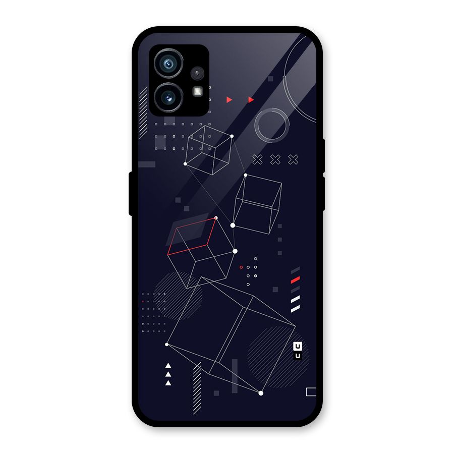Royal Abstract Shapes Glass Back Case for Nothing Phone 1