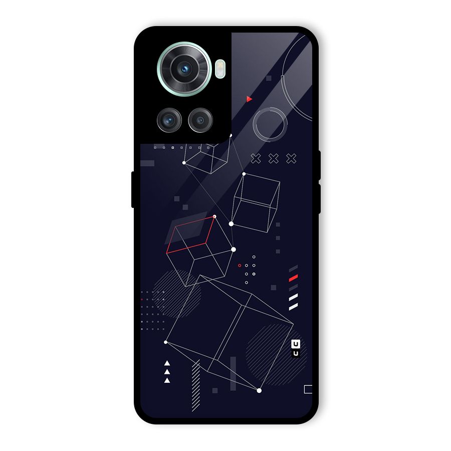 Royal Abstract Shapes Glass Back Case for OnePlus 10R