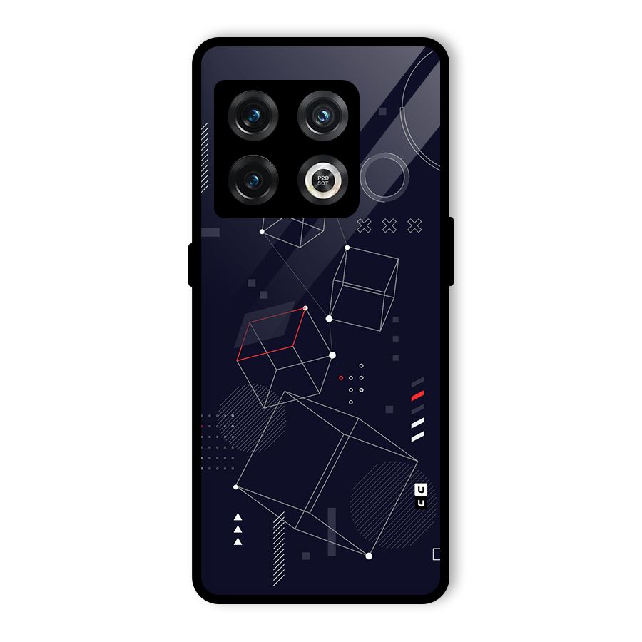 Royal Abstract Shapes Glass Back Case for OnePlus 10 Pro 5G