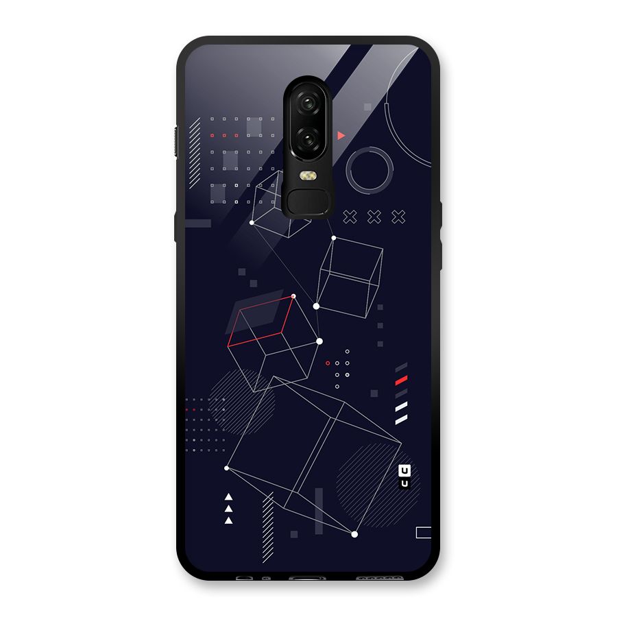 Royal Abstract Shapes Glass Back Case for OnePlus 6