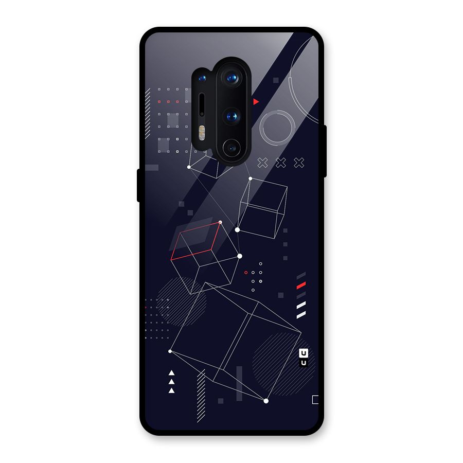 Royal Abstract Shapes Glass Back Case for OnePlus 8 Pro