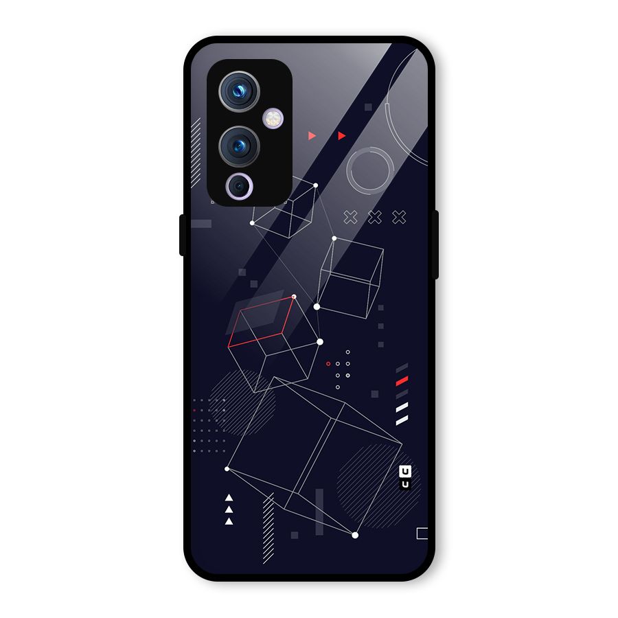 Royal Abstract Shapes Glass Back Case for OnePlus 9