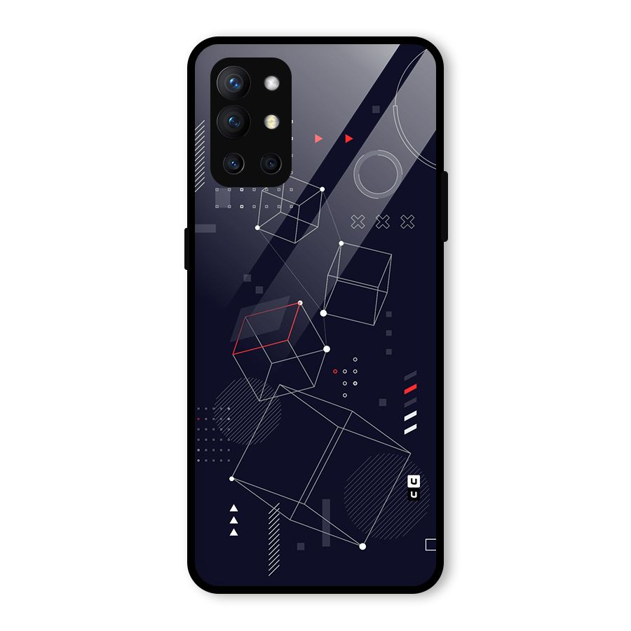 Royal Abstract Shapes Glass Back Case for OnePlus 9R