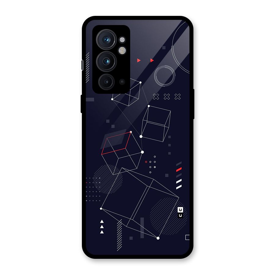 Royal Abstract Shapes Glass Back Case for OnePlus 9RT 5G