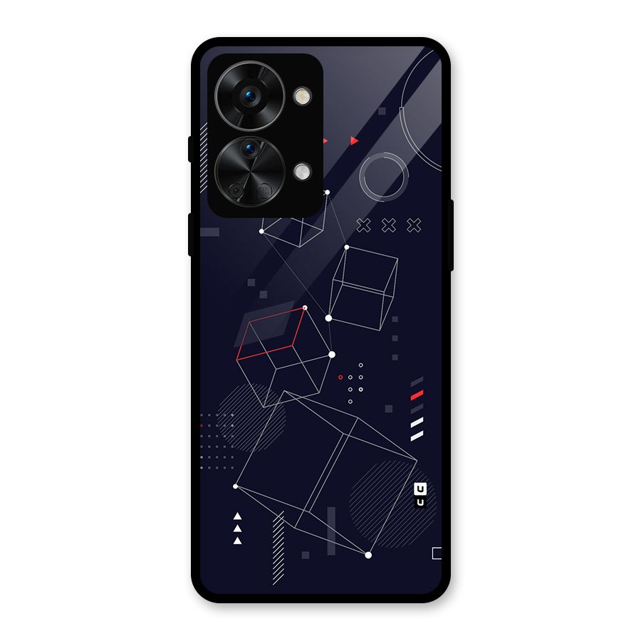 Royal Abstract Shapes Glass Back Case for OnePlus Nord 2T