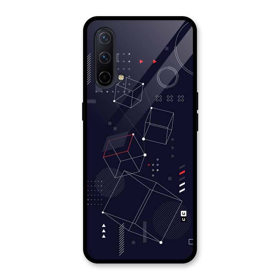 Royal Abstract Shapes Glass Back Case for OnePlus Nord CE 5G