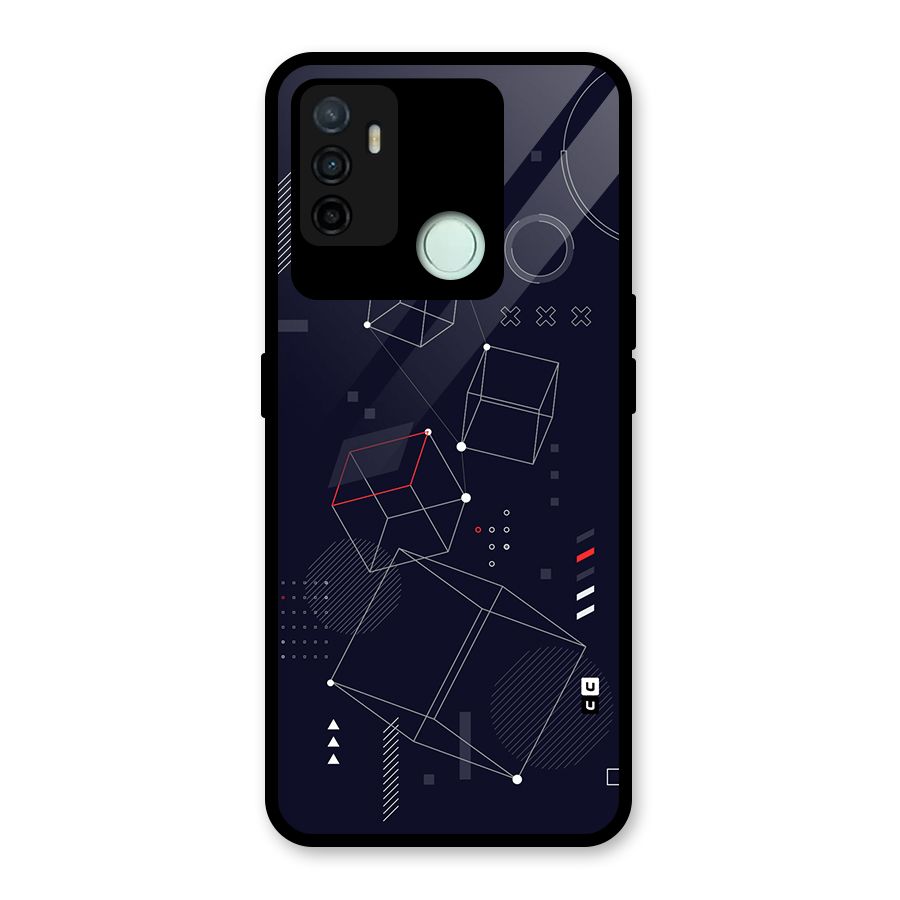 Royal Abstract Shapes Glass Back Case for Oppo A53