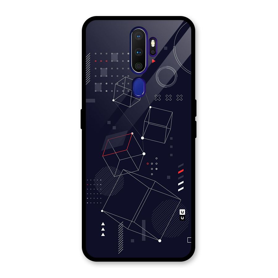 Royal Abstract Shapes Glass Back Case for Oppo A9 (2020)
