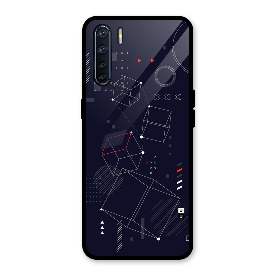 Royal Abstract Shapes Glass Back Case for Oppo F15