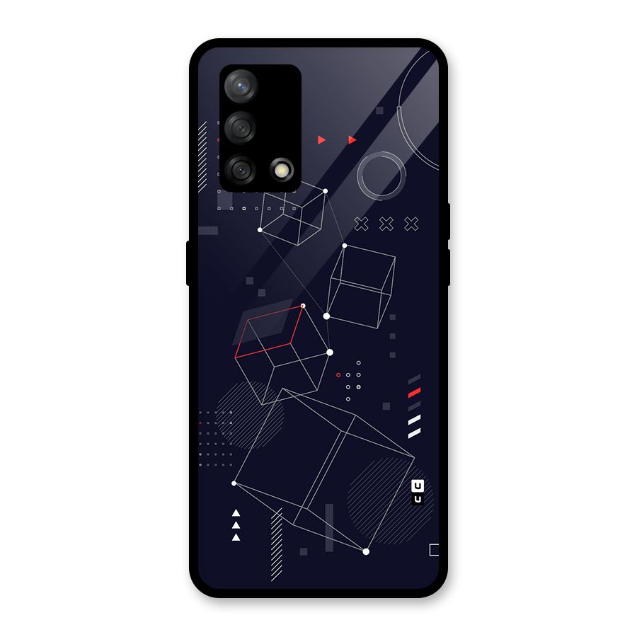 Royal Abstract Shapes Glass Back Case for Oppo F19