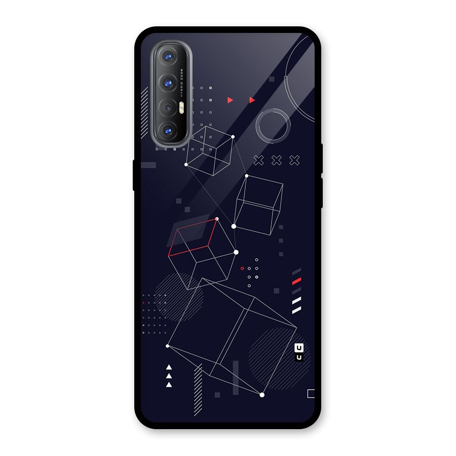 Royal Abstract Shapes Glass Back Case for Oppo Reno3 Pro