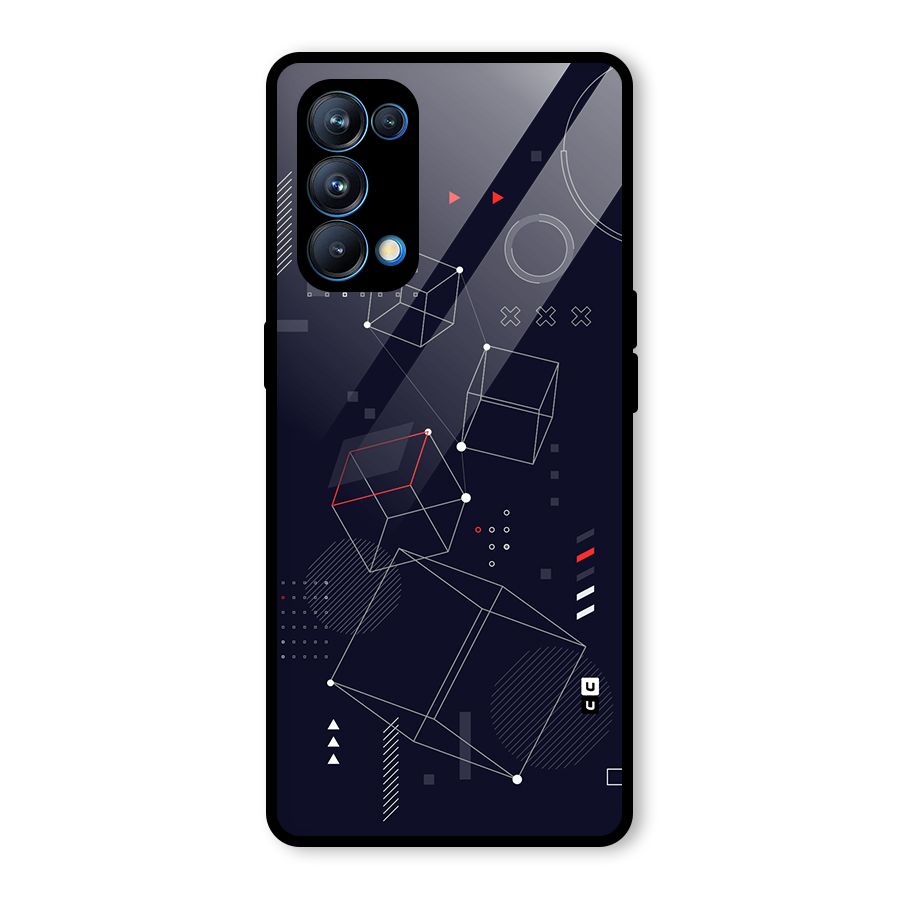 Royal Abstract Shapes Glass Back Case for Oppo Reno5 Pro 5G