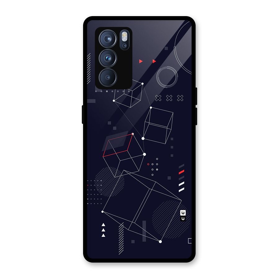 Royal Abstract Shapes Glass Back Case for Oppo Reno6 Pro 5G