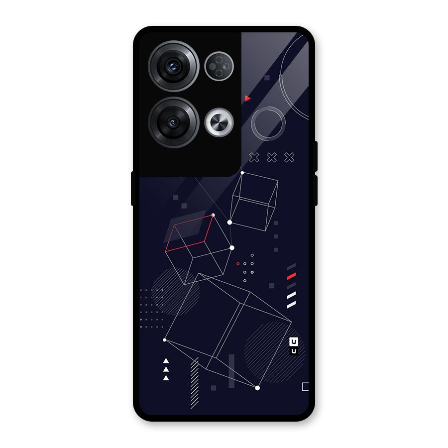 Royal Abstract Shapes Glass Back Case for Oppo Reno8 Pro 5G