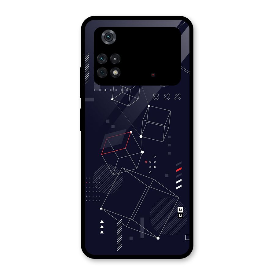 Royal Abstract Shapes Glass Back Case for Poco M4 Pro 4G