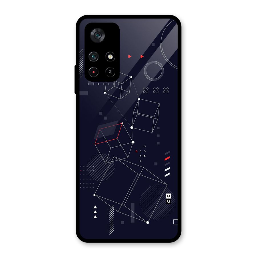 Royal Abstract Shapes Glass Back Case for Poco M4 Pro 5G