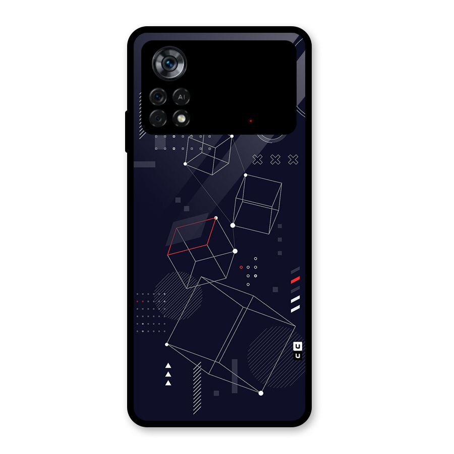 Royal Abstract Shapes Glass Back Case for Poco X4 Pro 5G