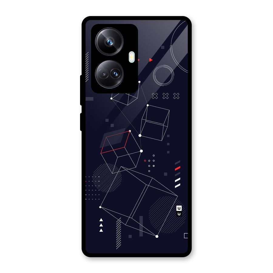 Royal Abstract Shapes Glass Back Case for Realme 10 Pro Plus