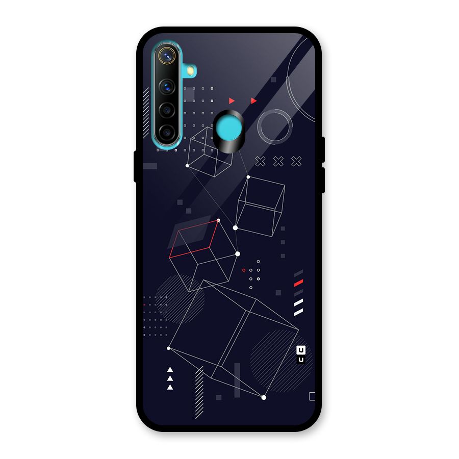 Royal Abstract Shapes Glass Back Case for Realme 5i