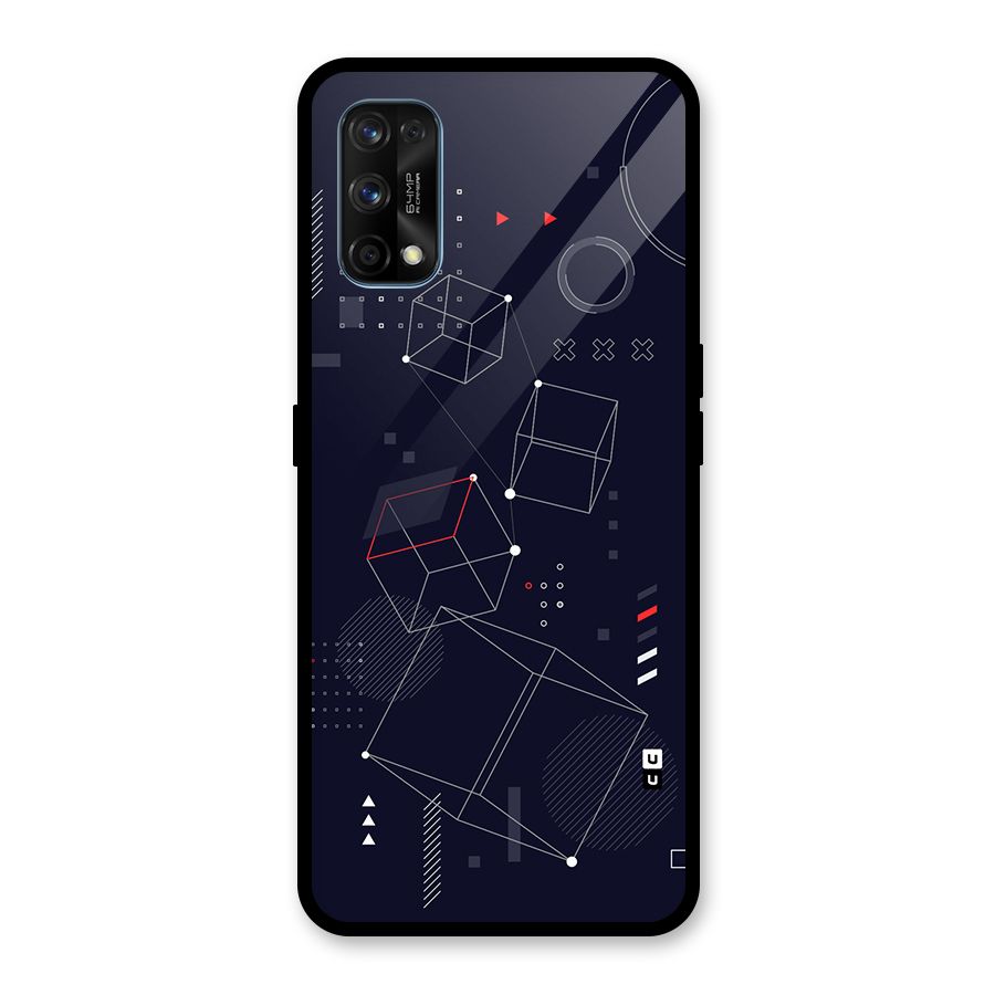 Royal Abstract Shapes Glass Back Case for Realme 7 Pro