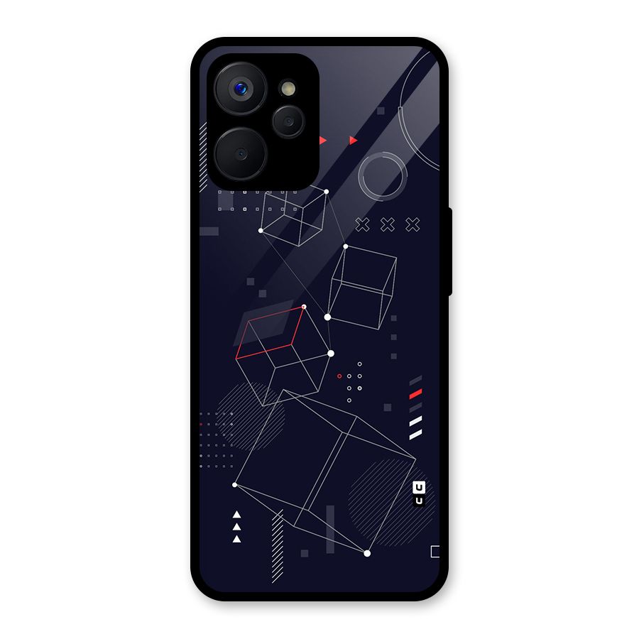 Royal Abstract Shapes Glass Back Case for Realme 9i 5G