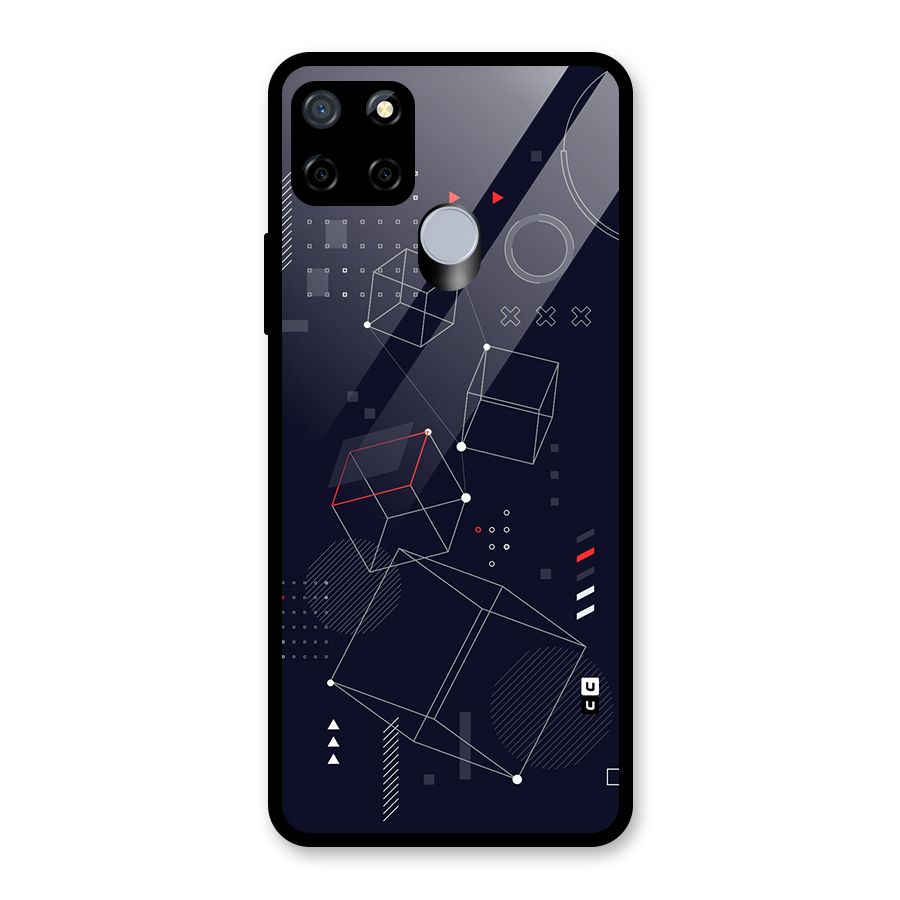 Royal Abstract Shapes Glass Back Case for Realme C12