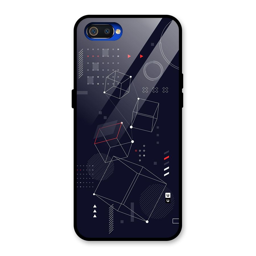 Royal Abstract Shapes Glass Back Case for Realme C2