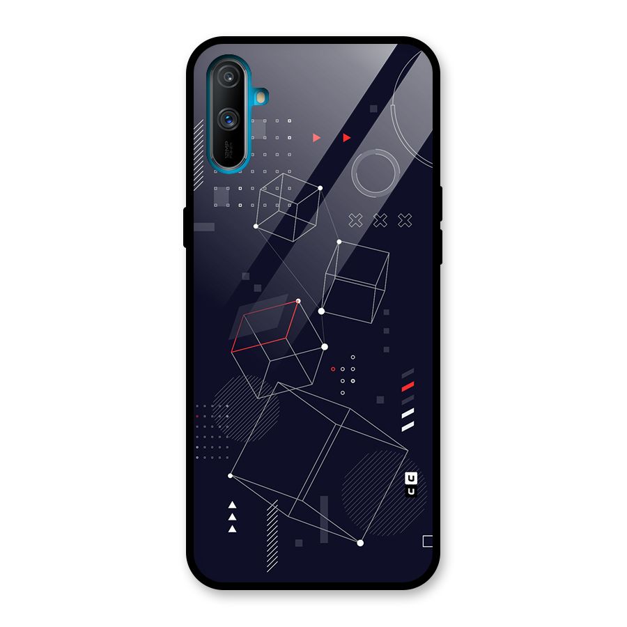 Royal Abstract Shapes Glass Back Case for Realme C3