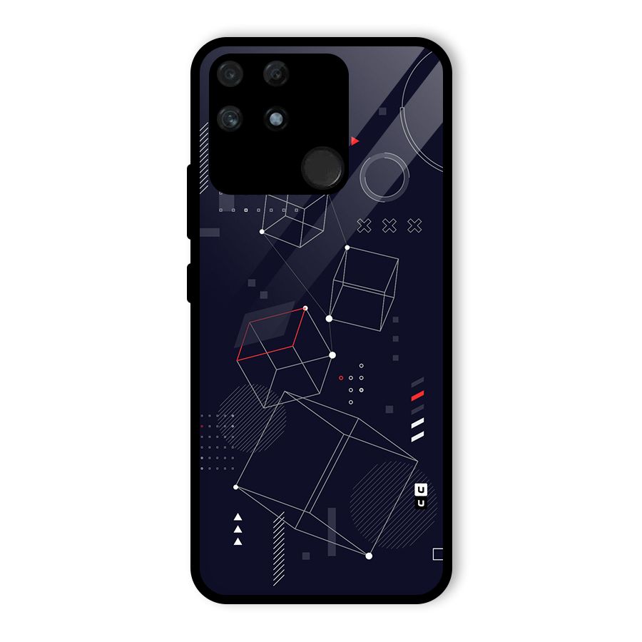 Royal Abstract Shapes Glass Back Case for Realme Narzo 50A