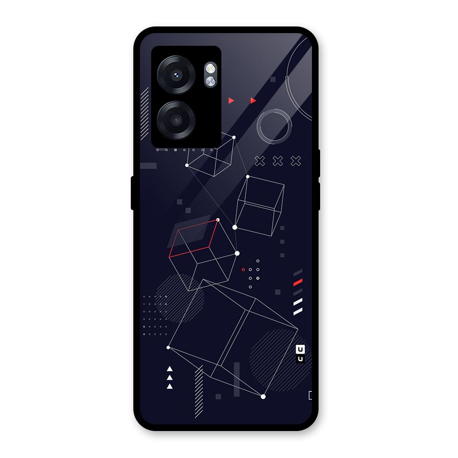 Royal Abstract Shapes Glass Back Case for Realme Narzo 50 5G