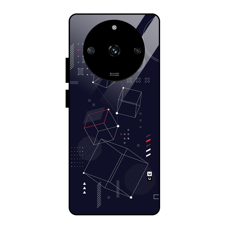 Royal Abstract Shapes Glass Back Case for Realme Narzo 60 5G